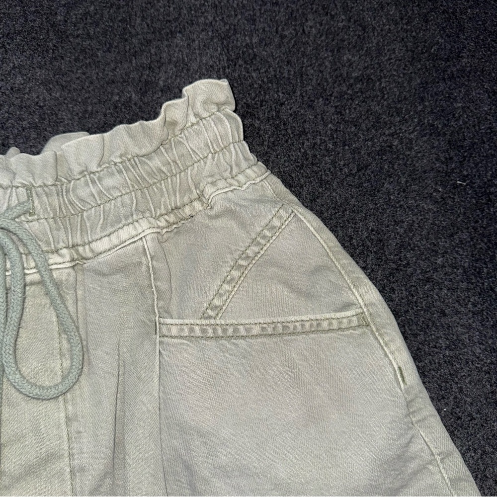 We the Free People Kalani Shorts XS Green Paperbag Pull On Frayed Boho Festival - Picture 4 of 8